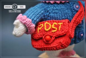 Crochet bear postman