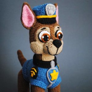 Crochet dog paw patrol Chase