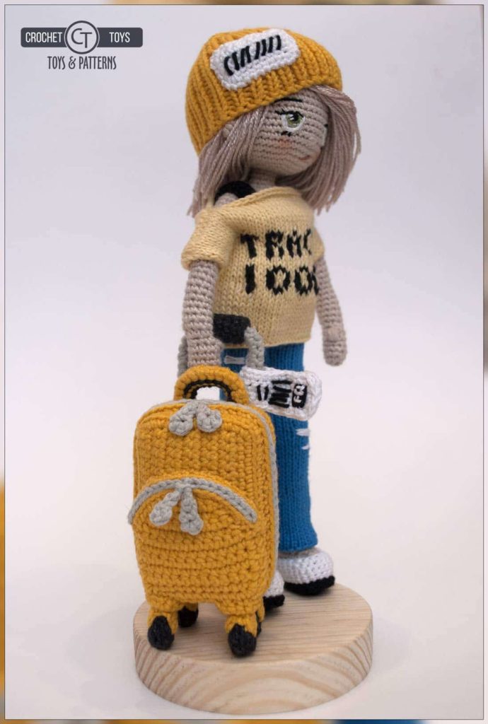 Crochet doll tourist