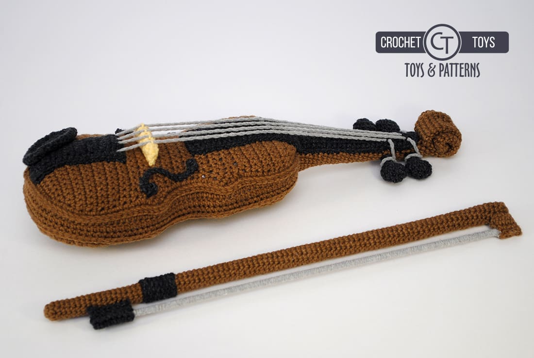 Amigurumi Сrochet Violin musical instrument Crochet Toys Author's