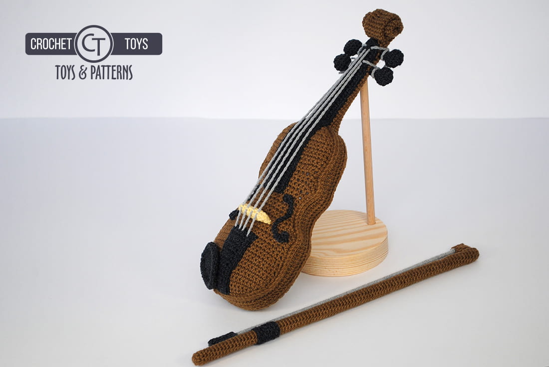 Amigurumi Сrochet Violin musical instrument Crochet Toys Author's