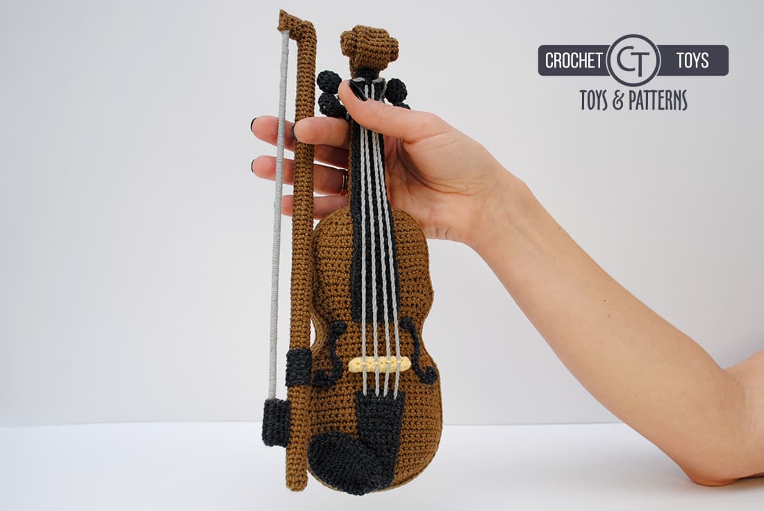 Amigurumi Сrochet Violin musical instrument Crochet Toys Author's