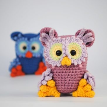 Amigurumi Crochet Toy Owl. Plush bird