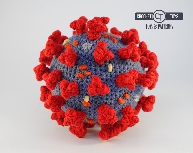 Вязаный коронавирус COVID-19 (модель)