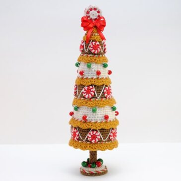 Amigurumi Crochet Toy with Beans Christmas Tree